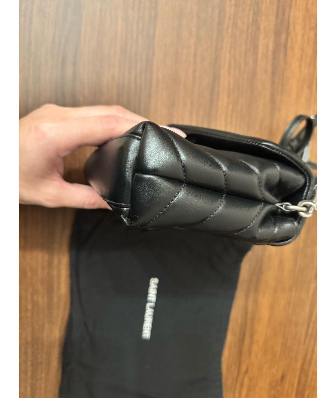 SAINT LAURENT Черная кожаная сумка через плечо, фото 7