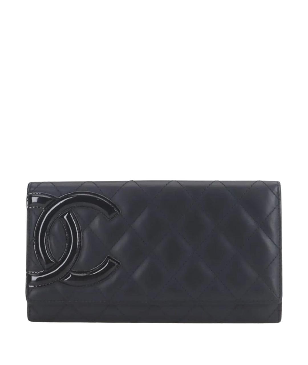 CHANEL Черный кожаный кошелек, фото 1