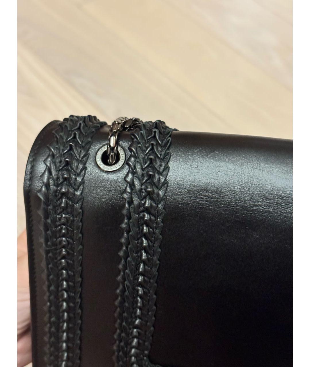 BVLGARI Черная кожаная сумка через плечо, фото 5