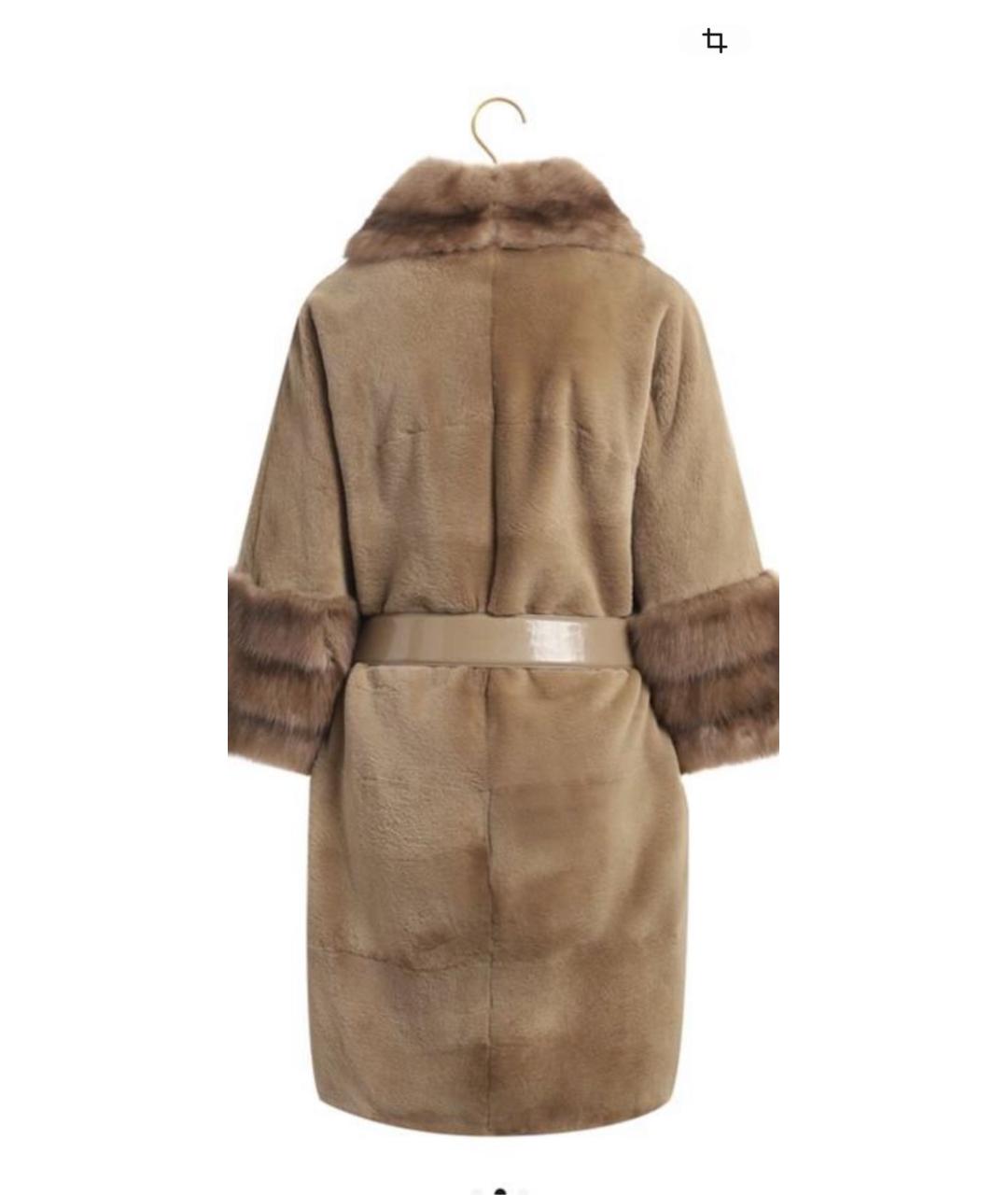 BRASCHI Бежевая меховая шуба, фото 2