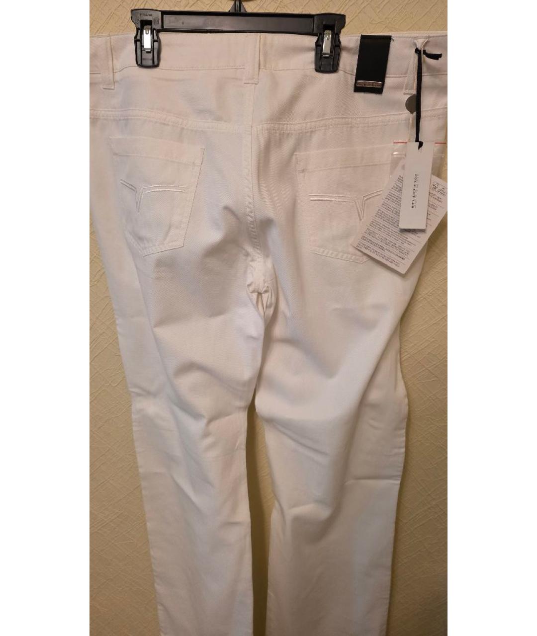 VERSACE Белые хлопковые повседневные брюки, фото 2