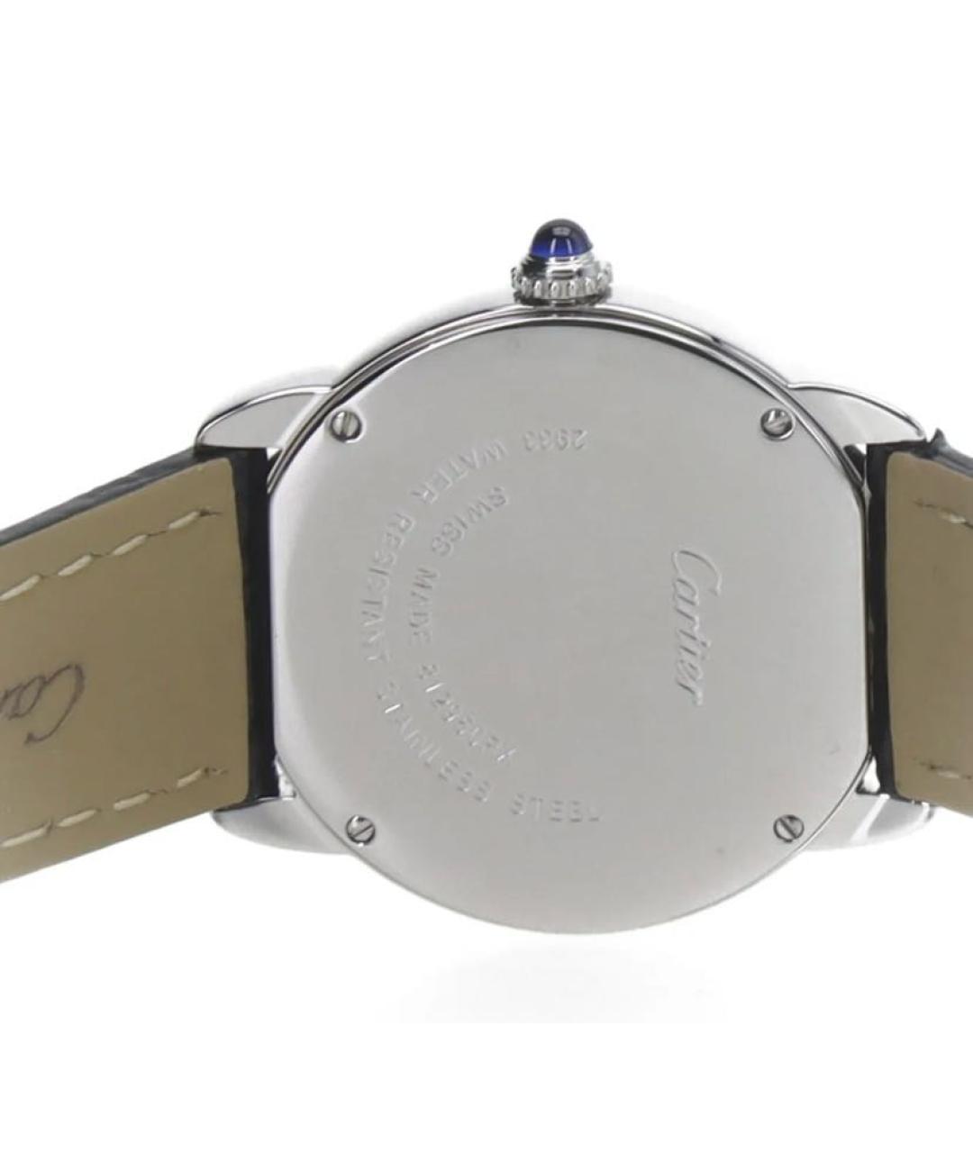 CARTIER Черные металлические часы, фото 6