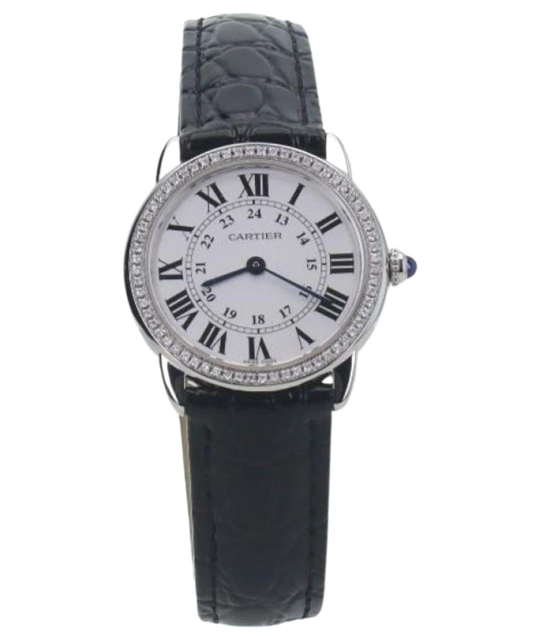 CARTIER Черные металлические часы, фото 1