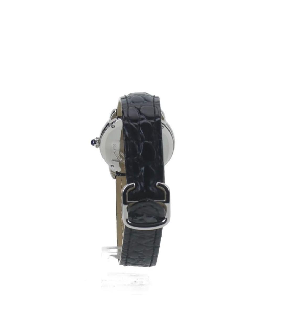 CARTIER Черные металлические часы, фото 5