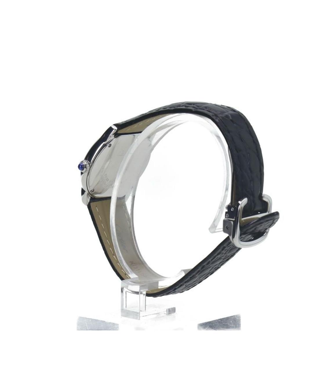 CARTIER Черные металлические часы, фото 4