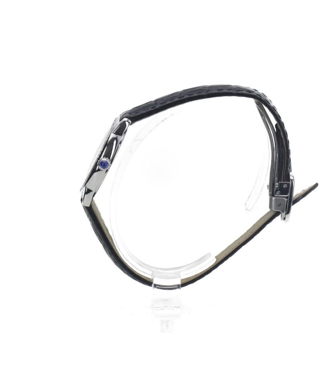 CARTIER Черные металлические часы, фото 3