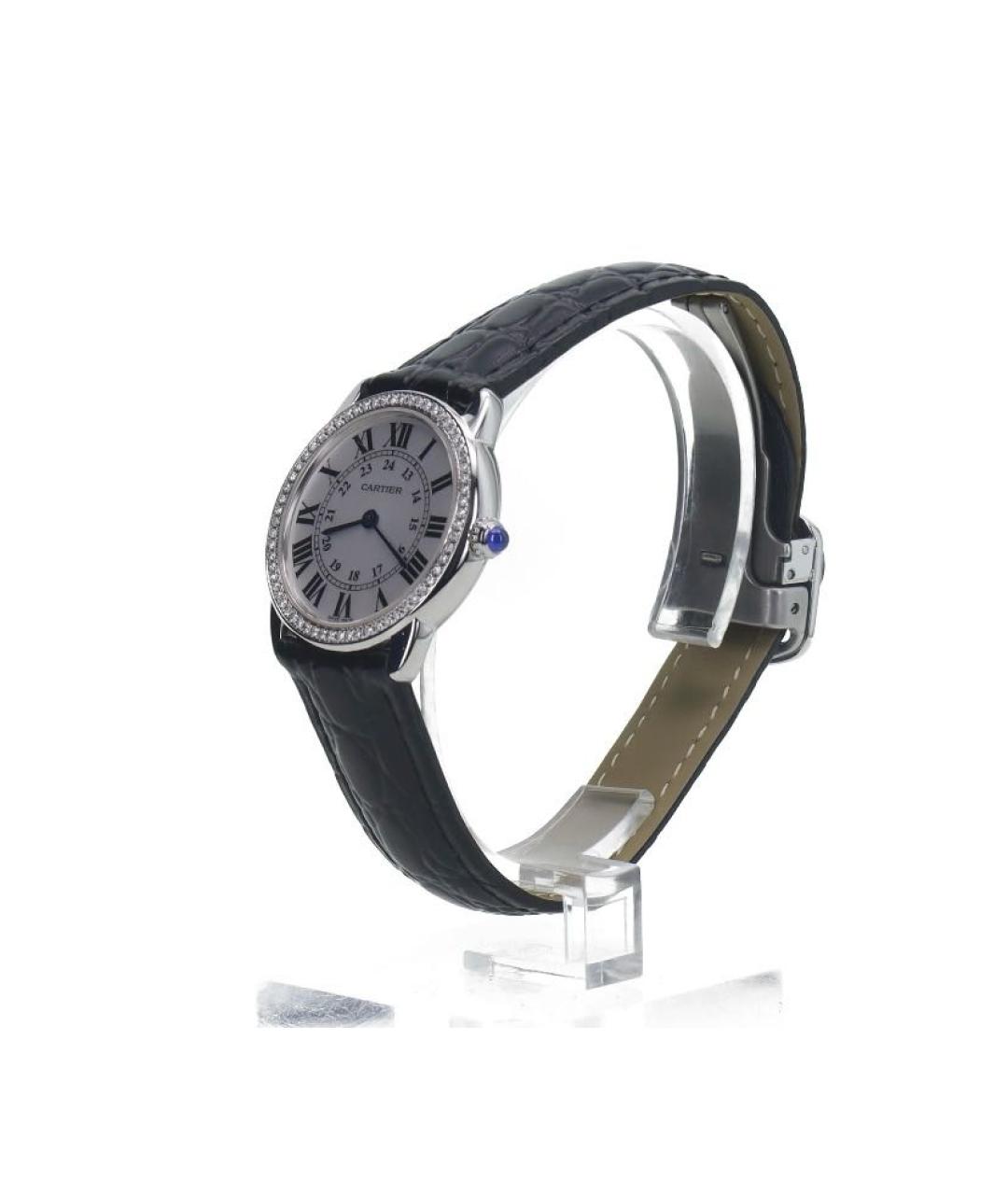 CARTIER Черные металлические часы, фото 2