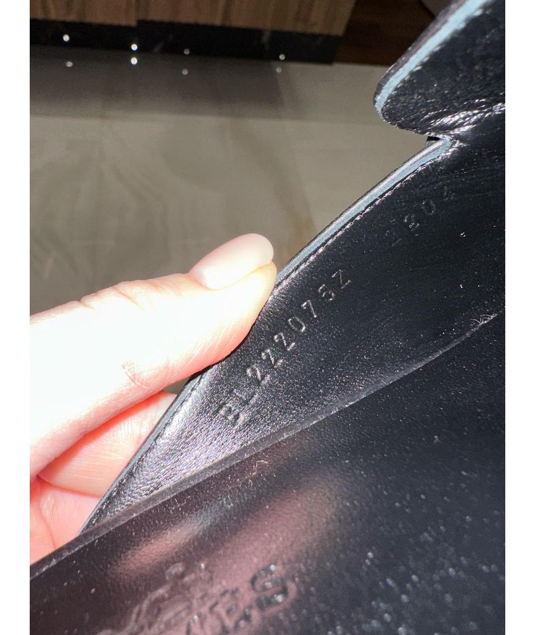 HERMES Черные кожаные мюли, фото 8
