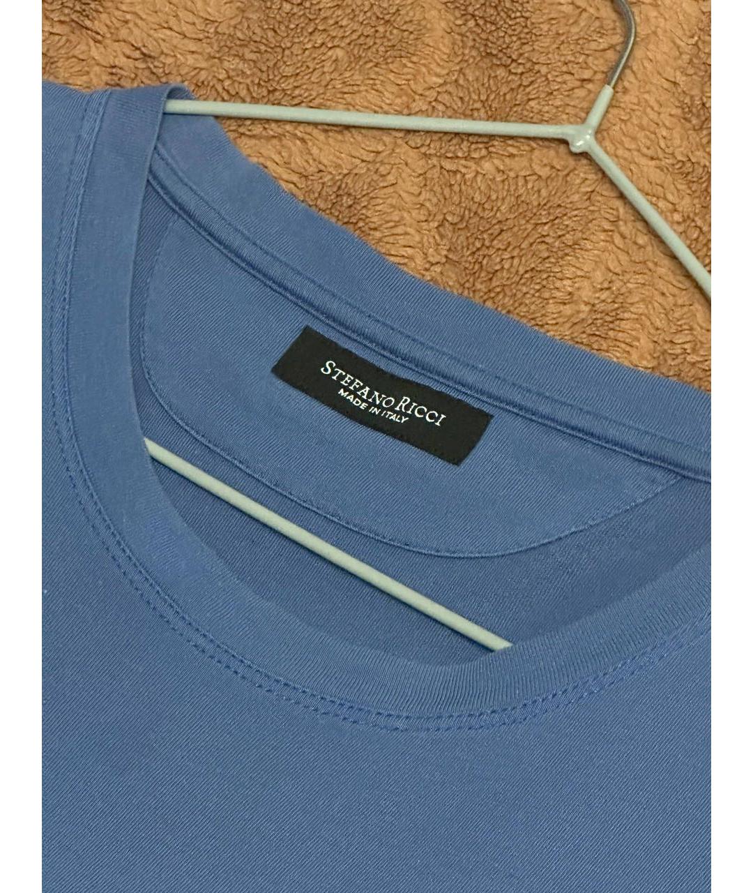 STEFANO RICCI Синяя футболка, фото 4