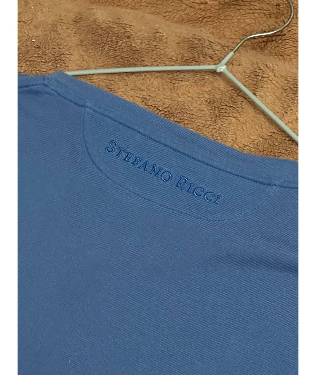 STEFANO RICCI Синяя футболка, фото 3