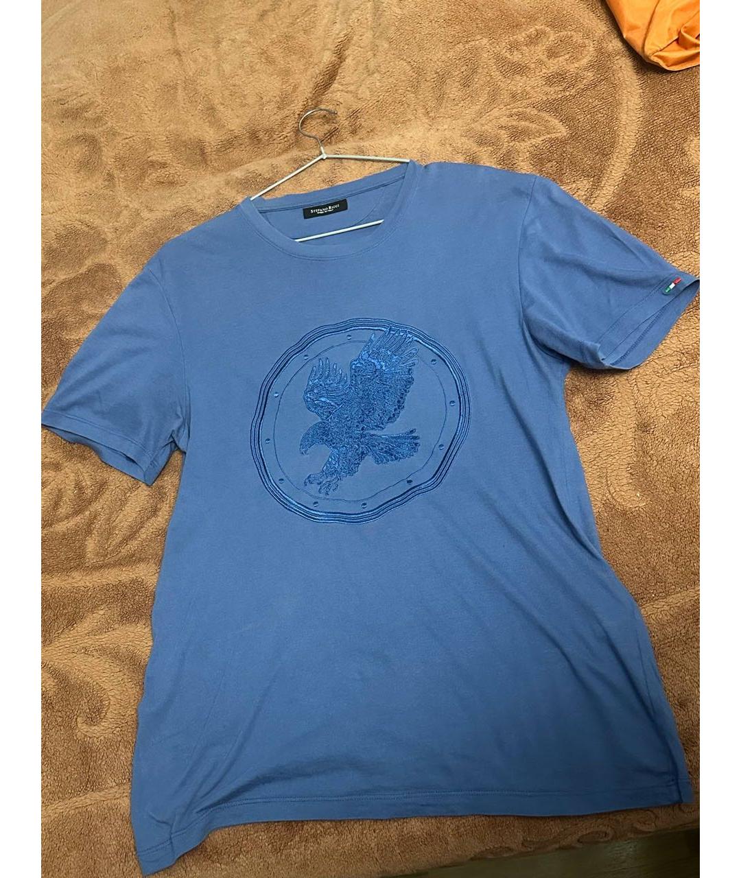 STEFANO RICCI Синяя футболка, фото 8