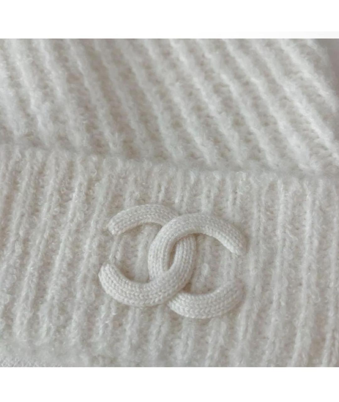 CHANEL Белая шапка, фото 3