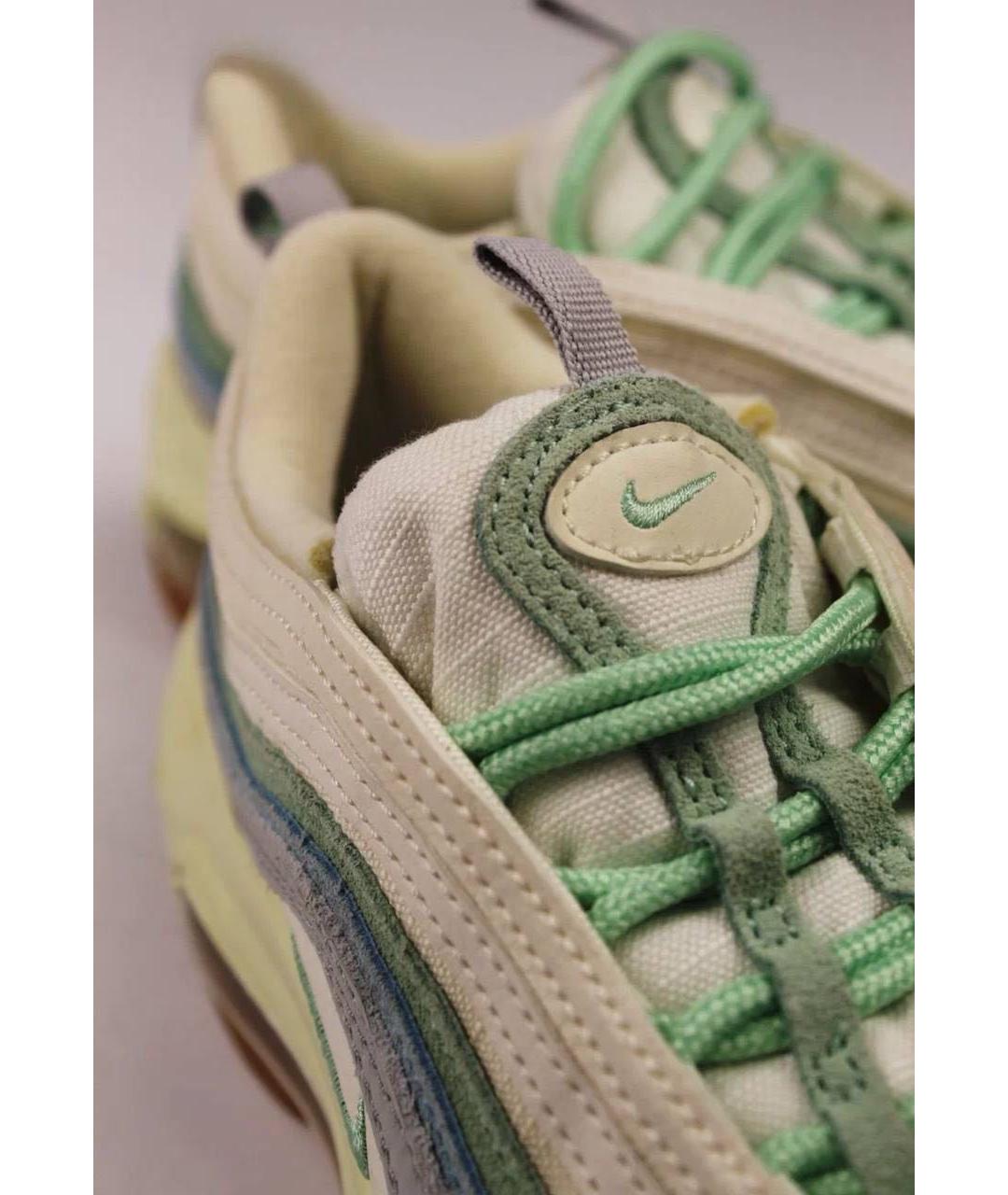 NIKE Бежевые кожаные кроссовки, фото 3