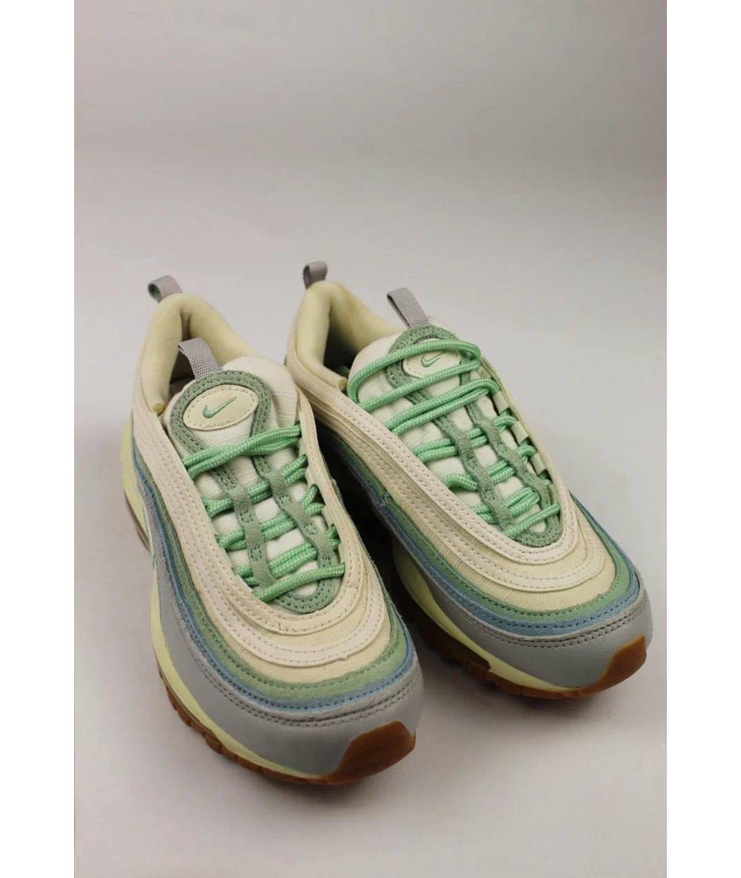 NIKE Бежевые кожаные кроссовки, фото 2