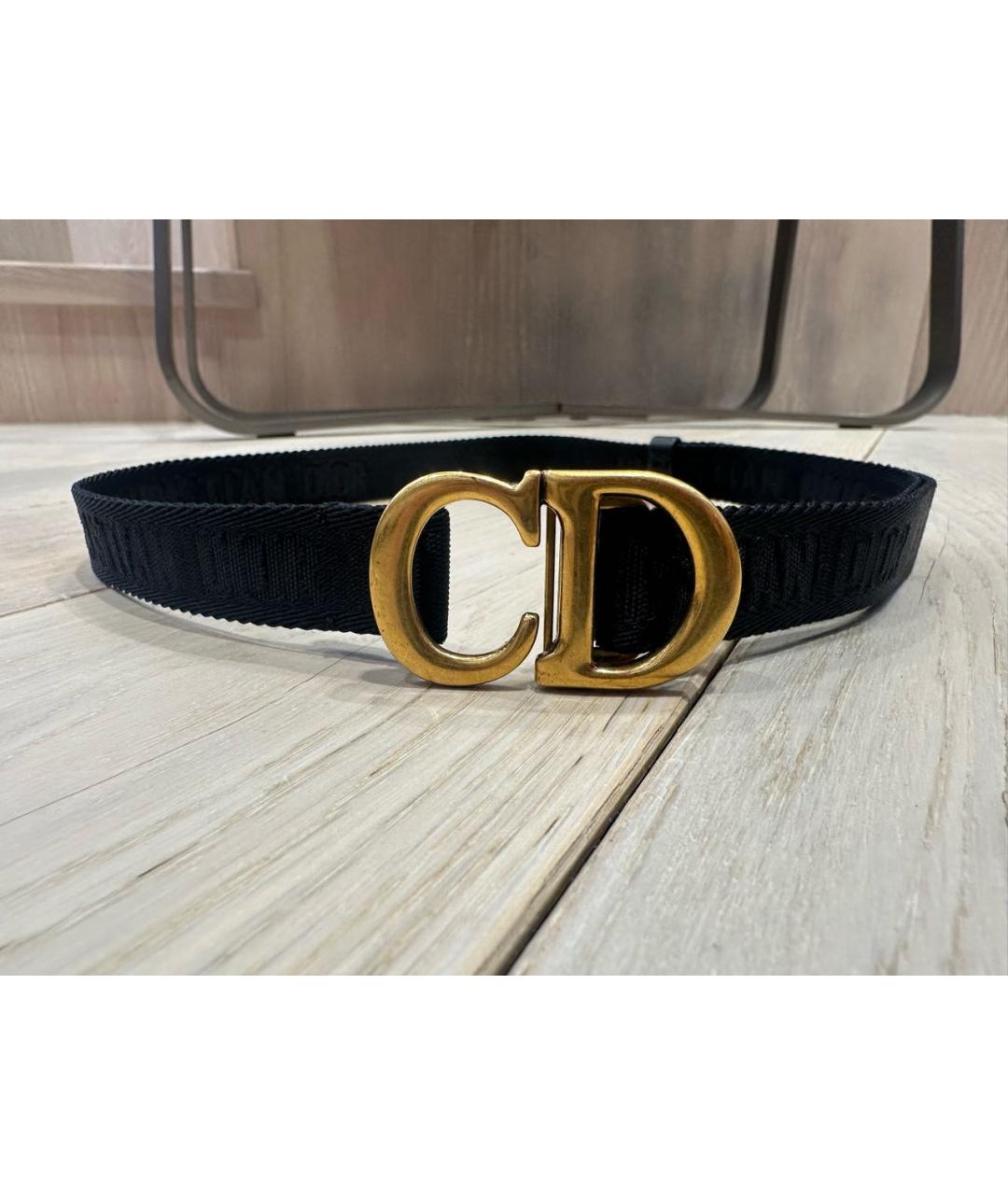 CHRISTIAN DIOR Черный ремень, фото 6