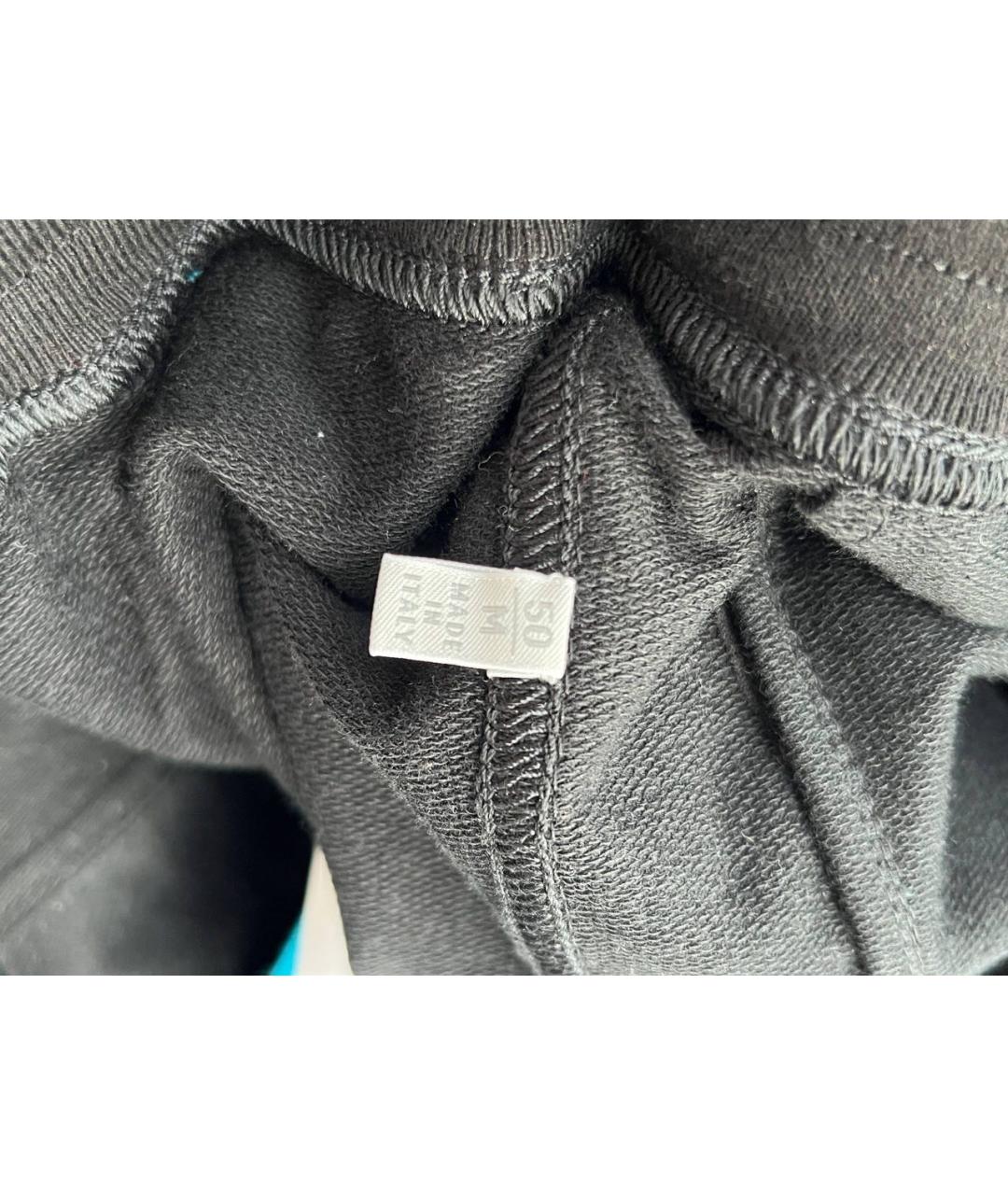 STEFANO RICCI Черные хлопковые повседневные брюки, фото 8