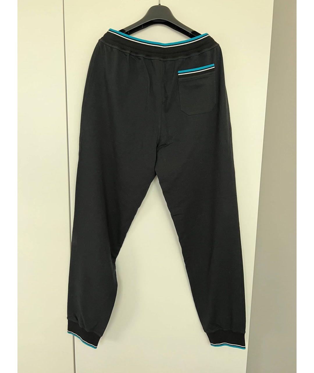 STEFANO RICCI Черные хлопковые повседневные брюки, фото 2