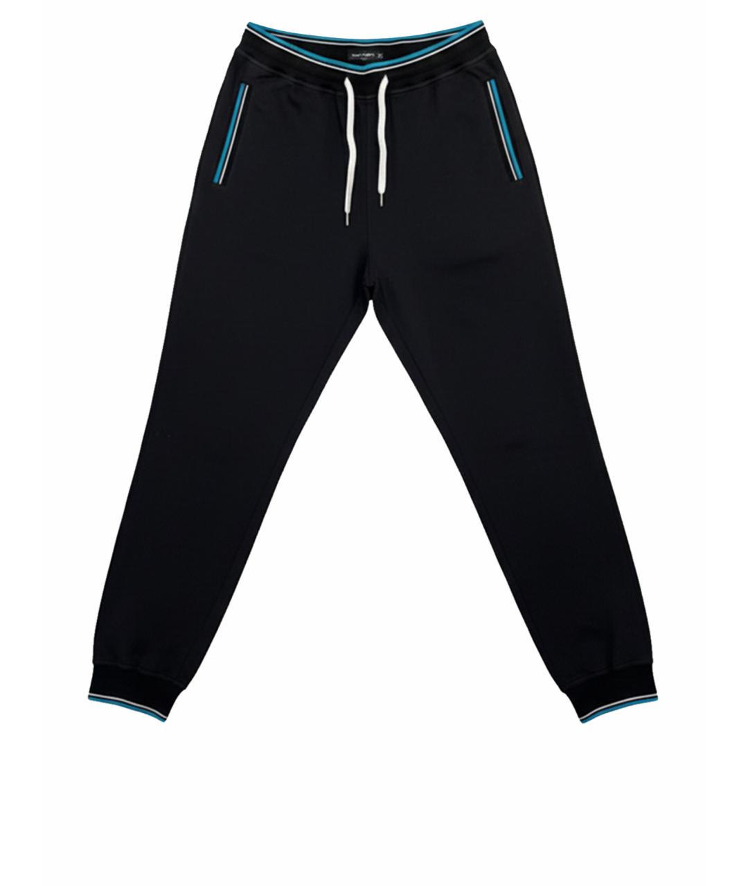 STEFANO RICCI Черные хлопковые повседневные брюки, фото 1