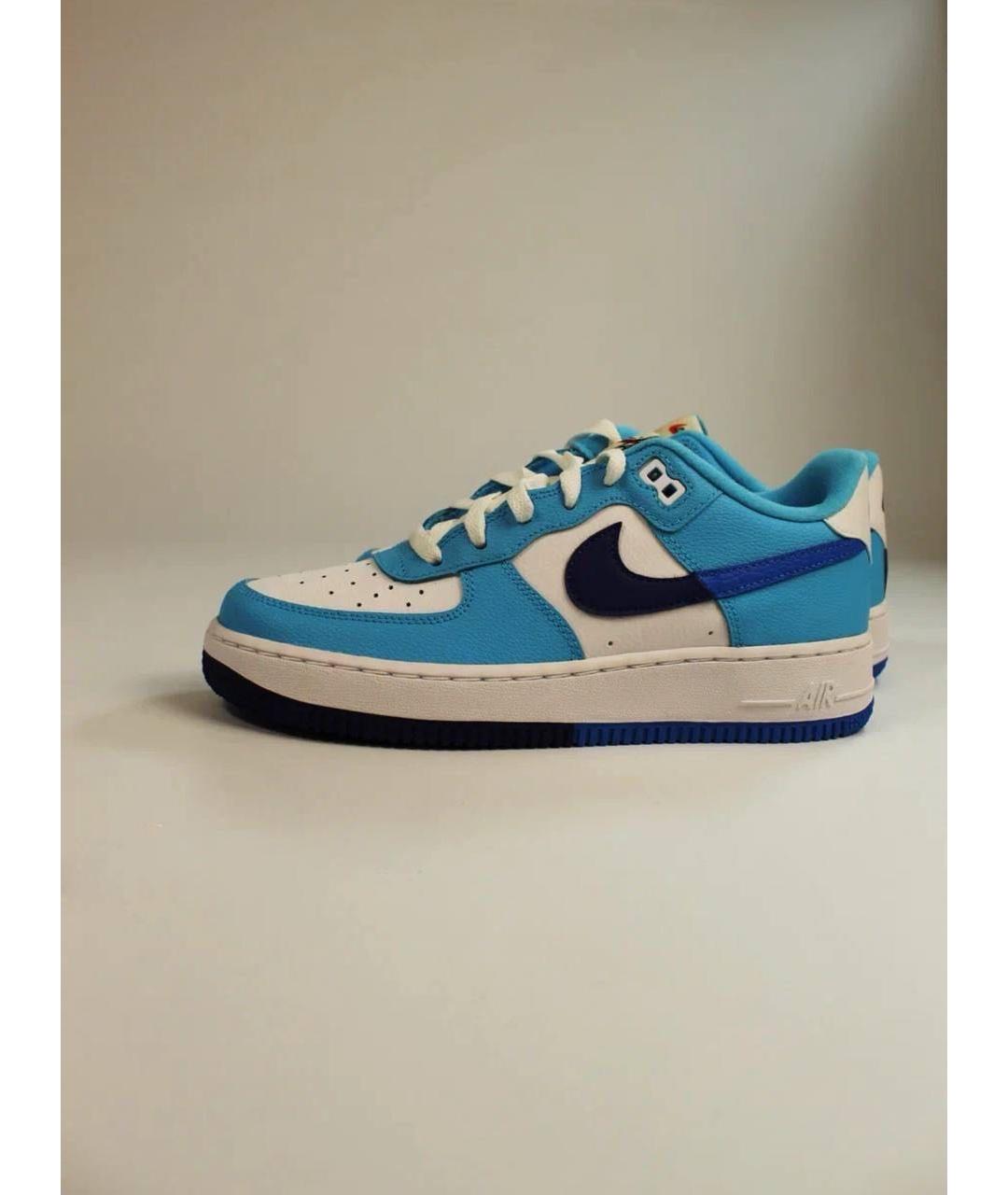 NIKE Голубые кожаные кроссовки, фото 3