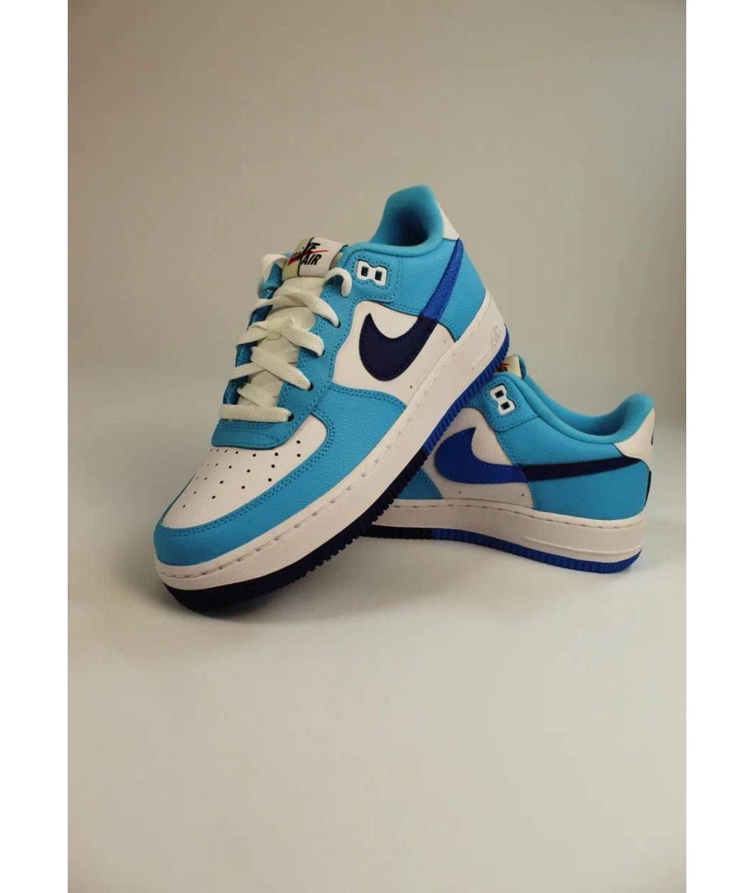 NIKE Голубые кожаные кроссовки, фото 2