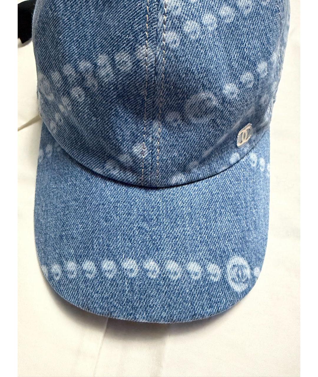 CHANEL Голубая хлопковая кепка, фото 7