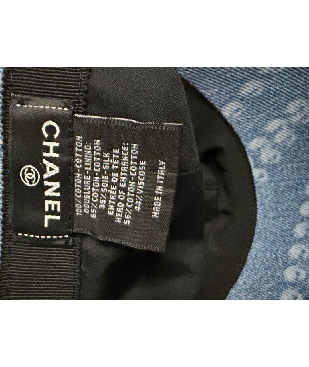 CHANEL Голубая хлопковая кепка, фото 6