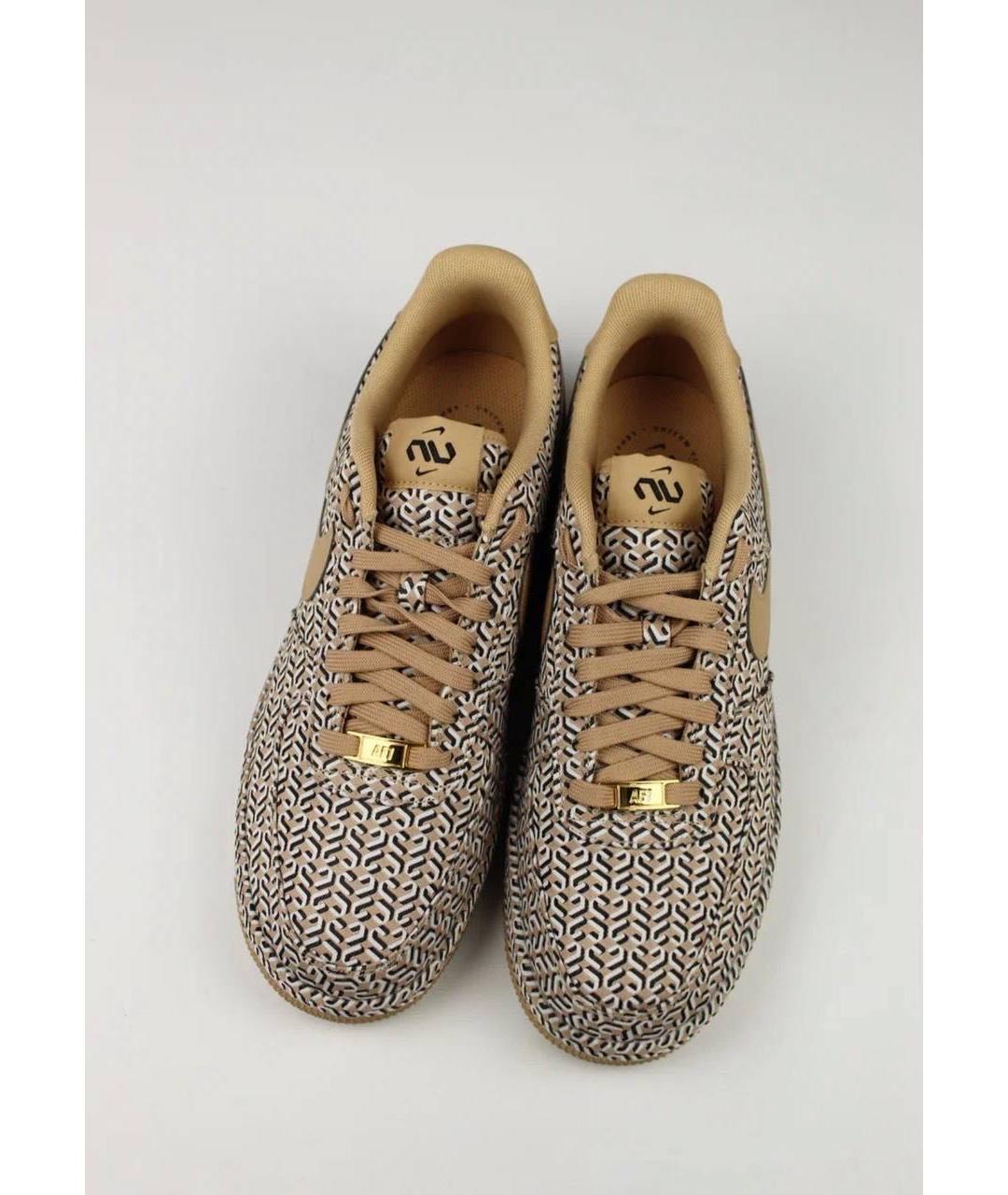 NIKE Коричневые кожаные кроссовки, фото 2