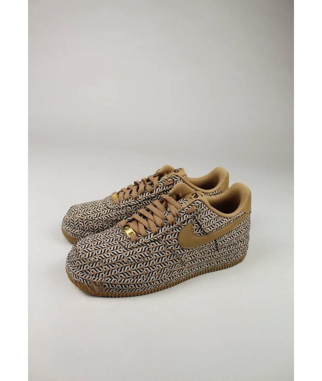 NIKE Коричневые кожаные кроссовки, фото 5