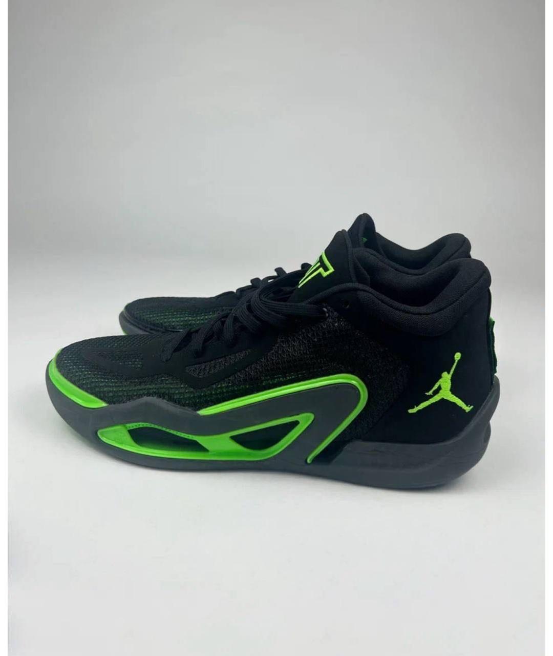 JORDAN Черные текстильные низкие кроссовки / кеды, фото 3