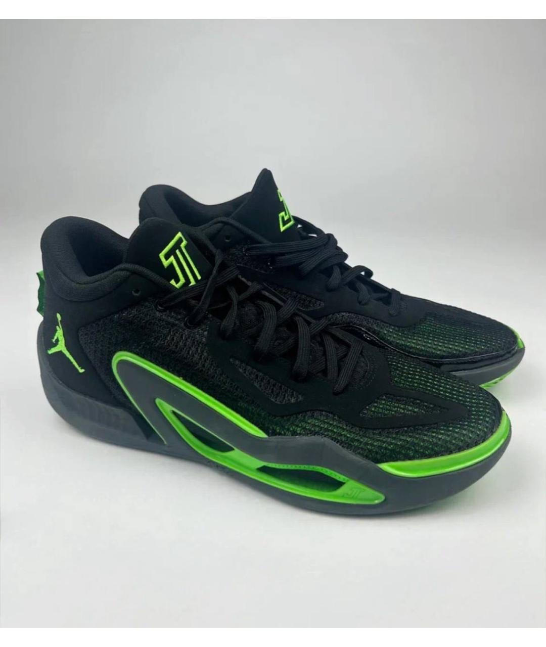 JORDAN Черные текстильные низкие кроссовки / кеды, фото 5