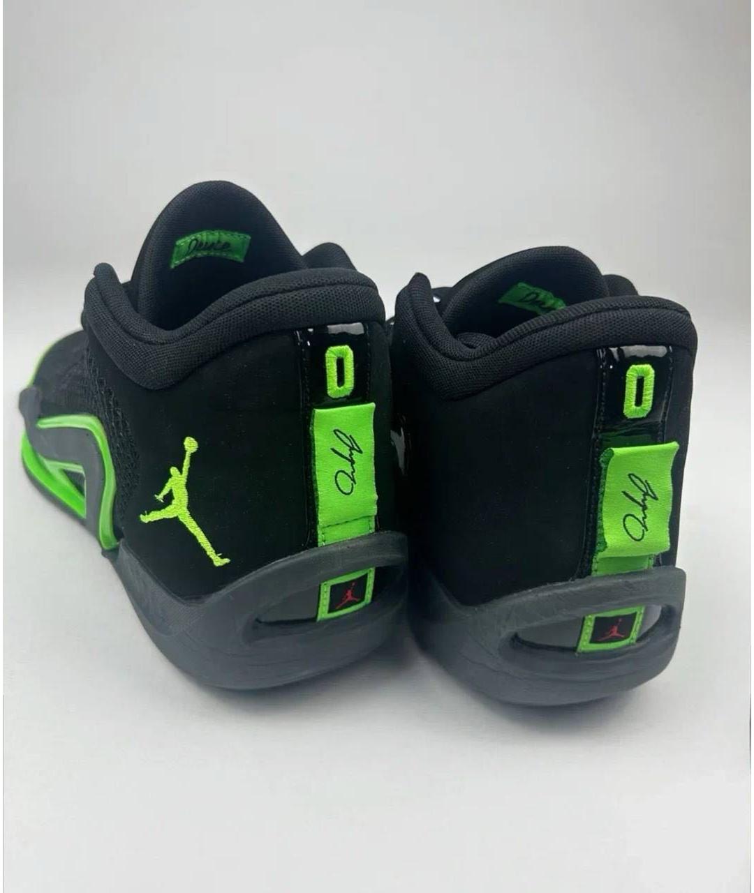 JORDAN Черные текстильные низкие кроссовки / кеды, фото 4