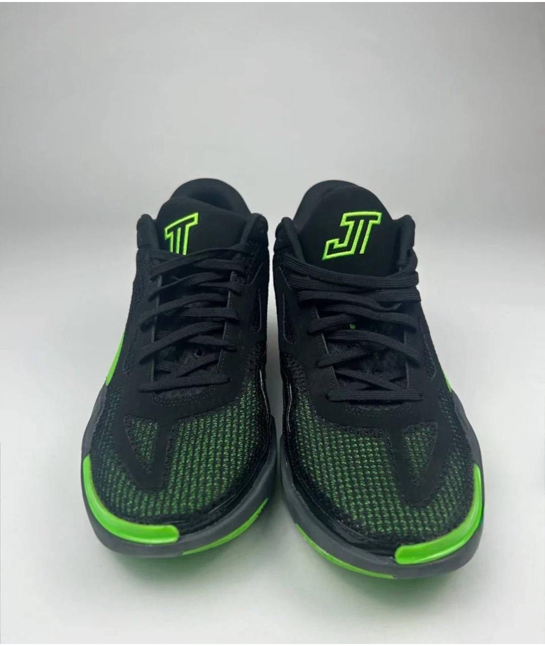 JORDAN Черные текстильные низкие кроссовки / кеды, фото 2