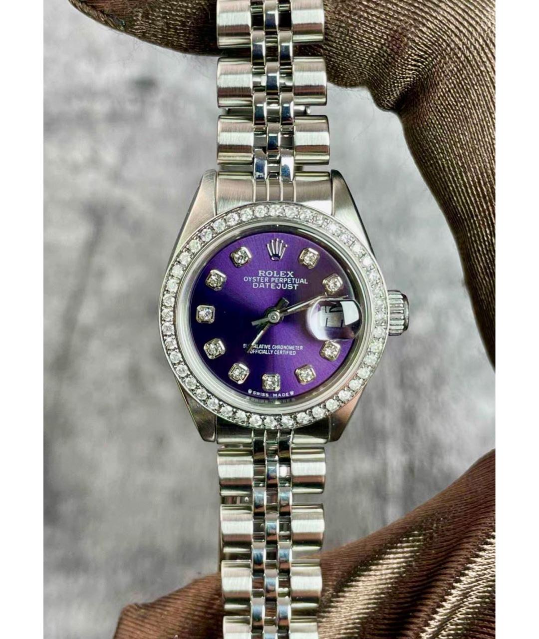 ROLEX Фиолетовые часы, фото 3