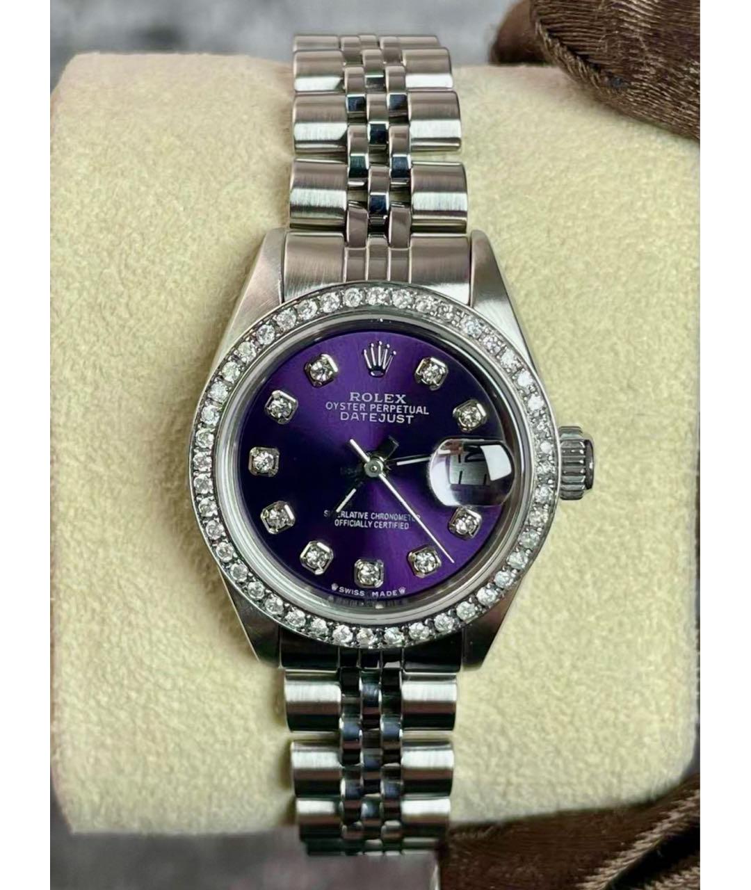 ROLEX Фиолетовые часы, фото 2