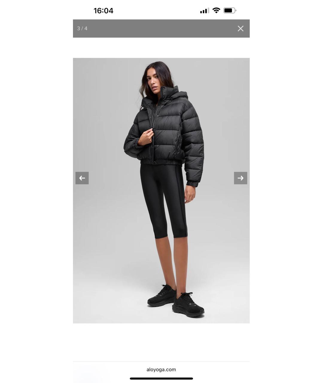 ALO YOGA Черный полиэстеровый пуховик, фото 5