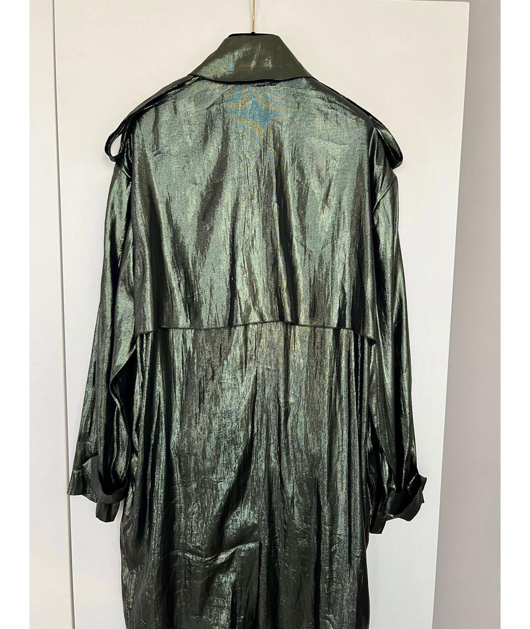 LANVIN Зеленый вискозный тренч/плащ, фото 3