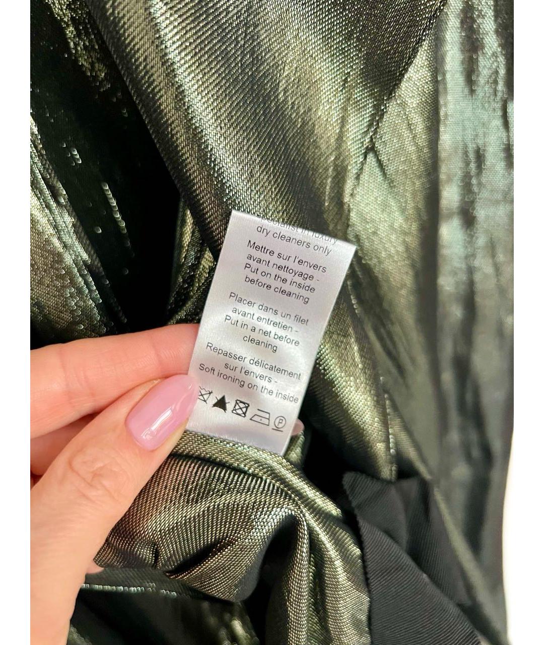 LANVIN Зеленый вискозный тренч/плащ, фото 8
