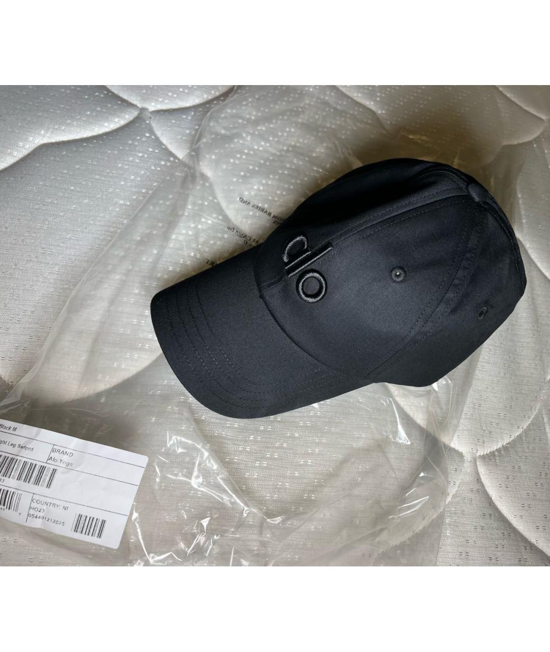 ALO YOGA Черная хлопковая кепка, фото 2