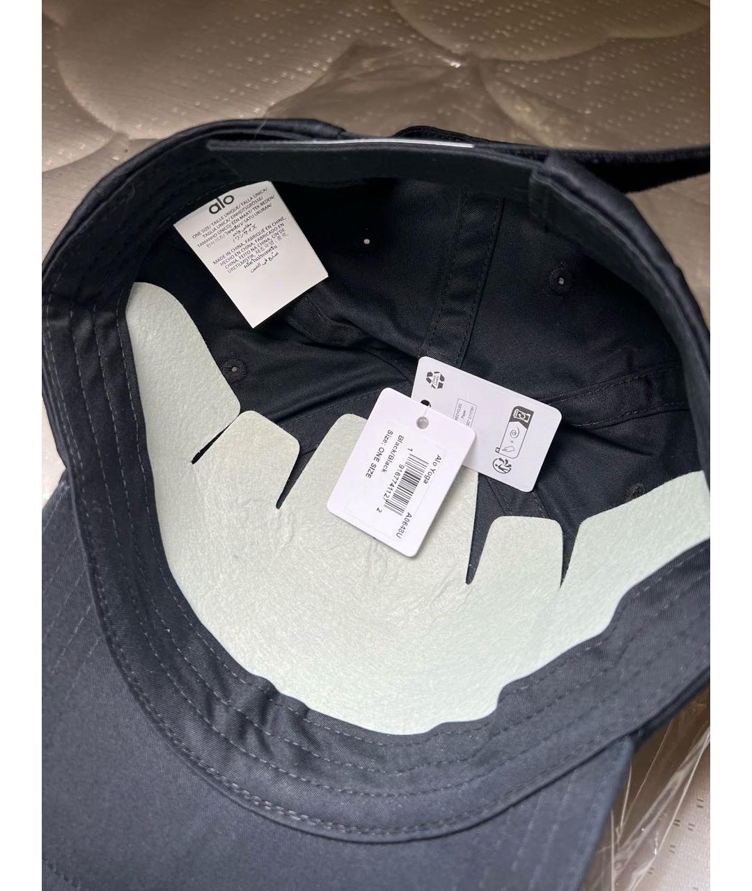 ALO YOGA Черная хлопковая кепка, фото 5