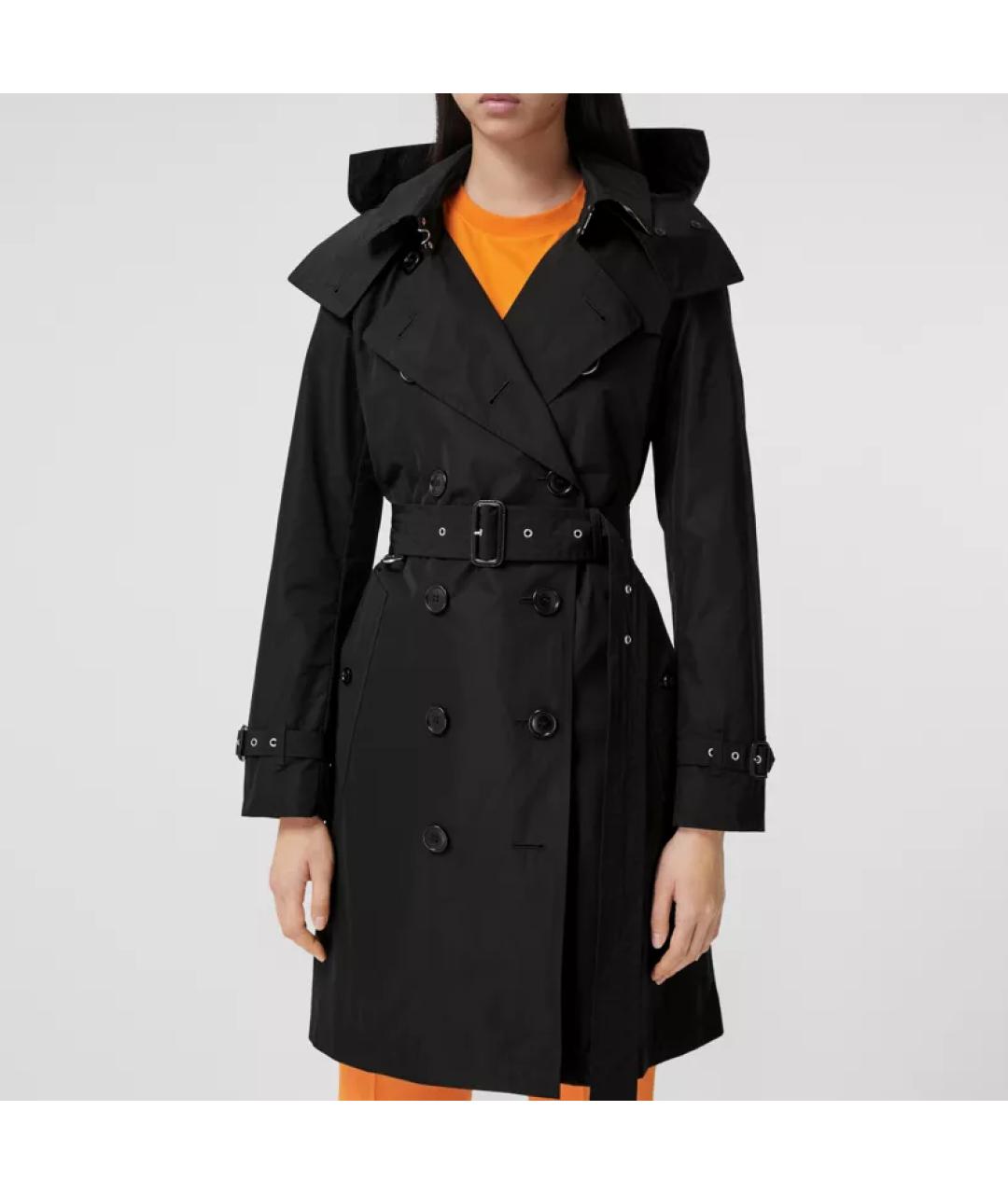 BURBERRY Черный полиамидовый тренч/плащ, фото 4