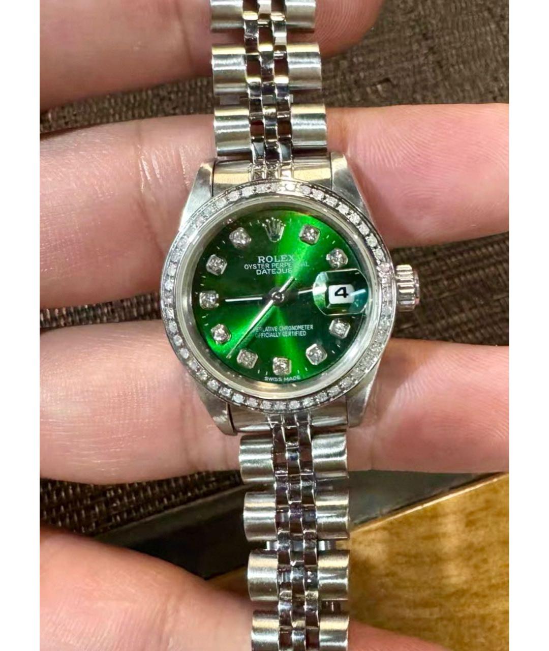 ROLEX Зеленые металлические часы, фото 2