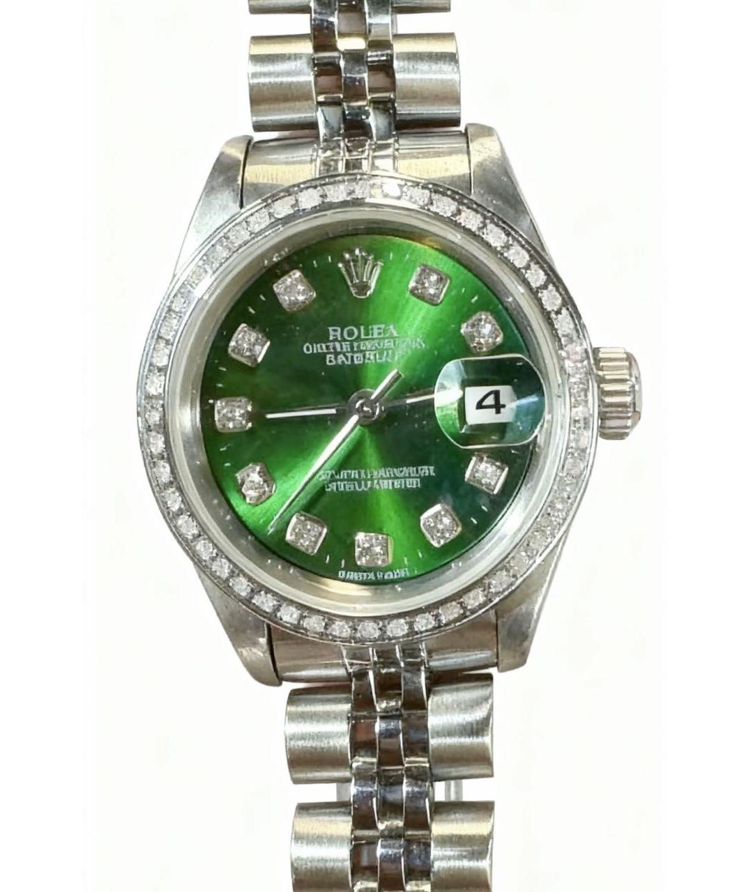 ROLEX Зеленые металлические часы, фото 1
