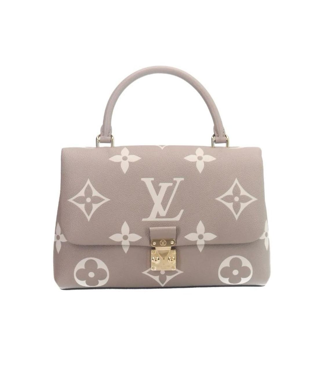 LOUIS VUITTON Серая кожаная сумка с короткими ручками, фото 1