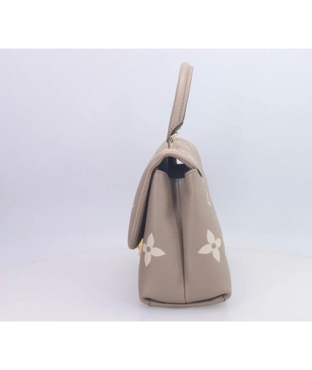 LOUIS VUITTON Серая кожаная сумка с короткими ручками, фото 2