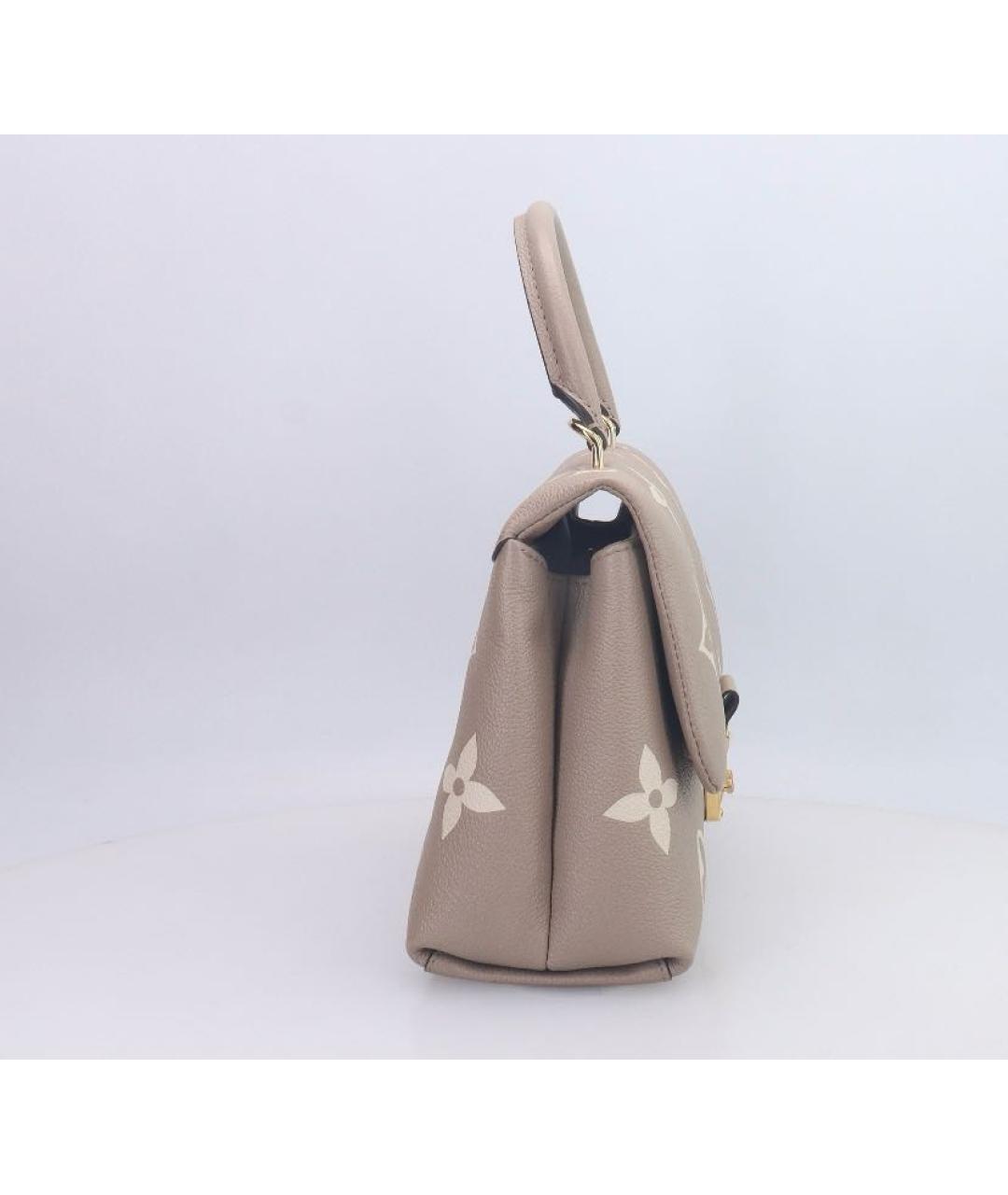 LOUIS VUITTON Серая кожаная сумка с короткими ручками, фото 4