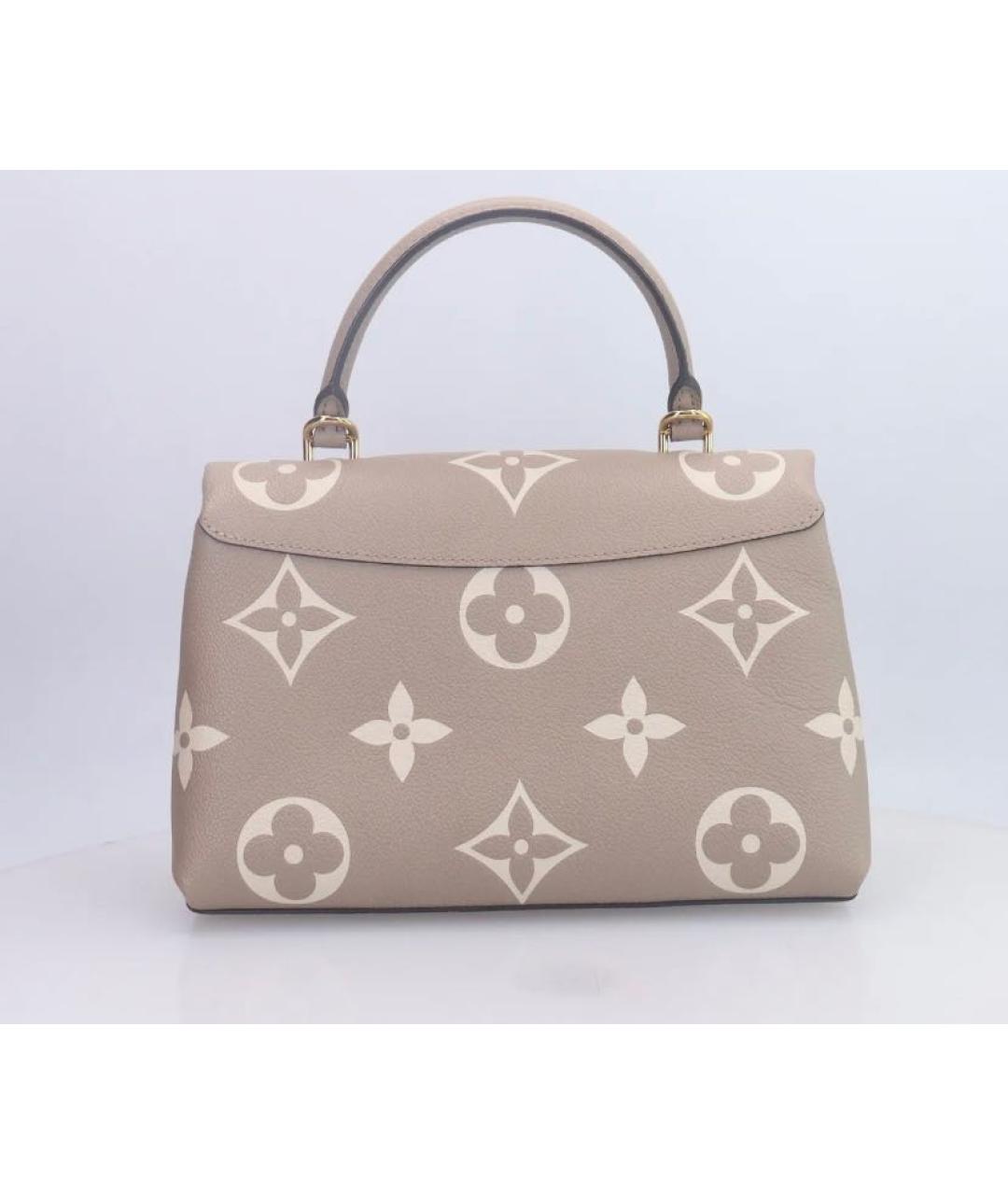 LOUIS VUITTON Серая кожаная сумка с короткими ручками, фото 3