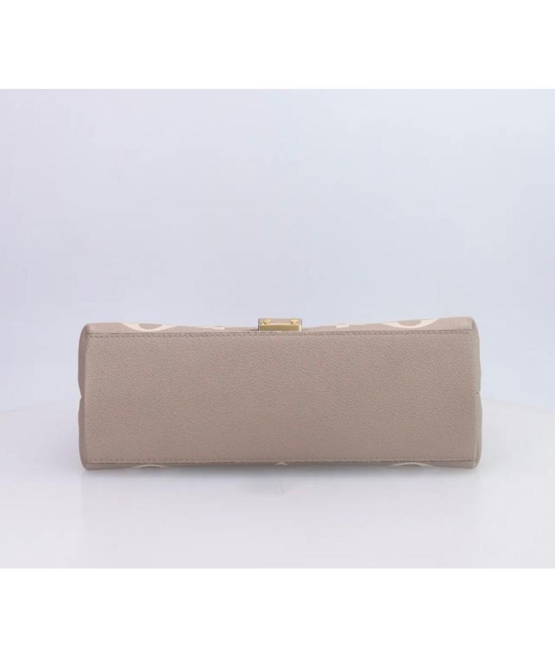 LOUIS VUITTON Серая кожаная сумка с короткими ручками, фото 6