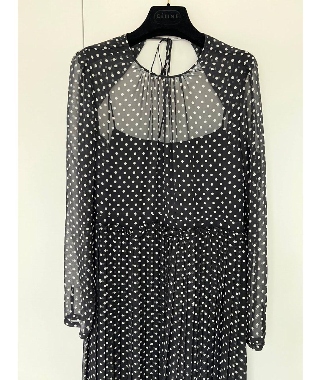 NO. 21 Черное шелковое коктейльное платье, фото 2