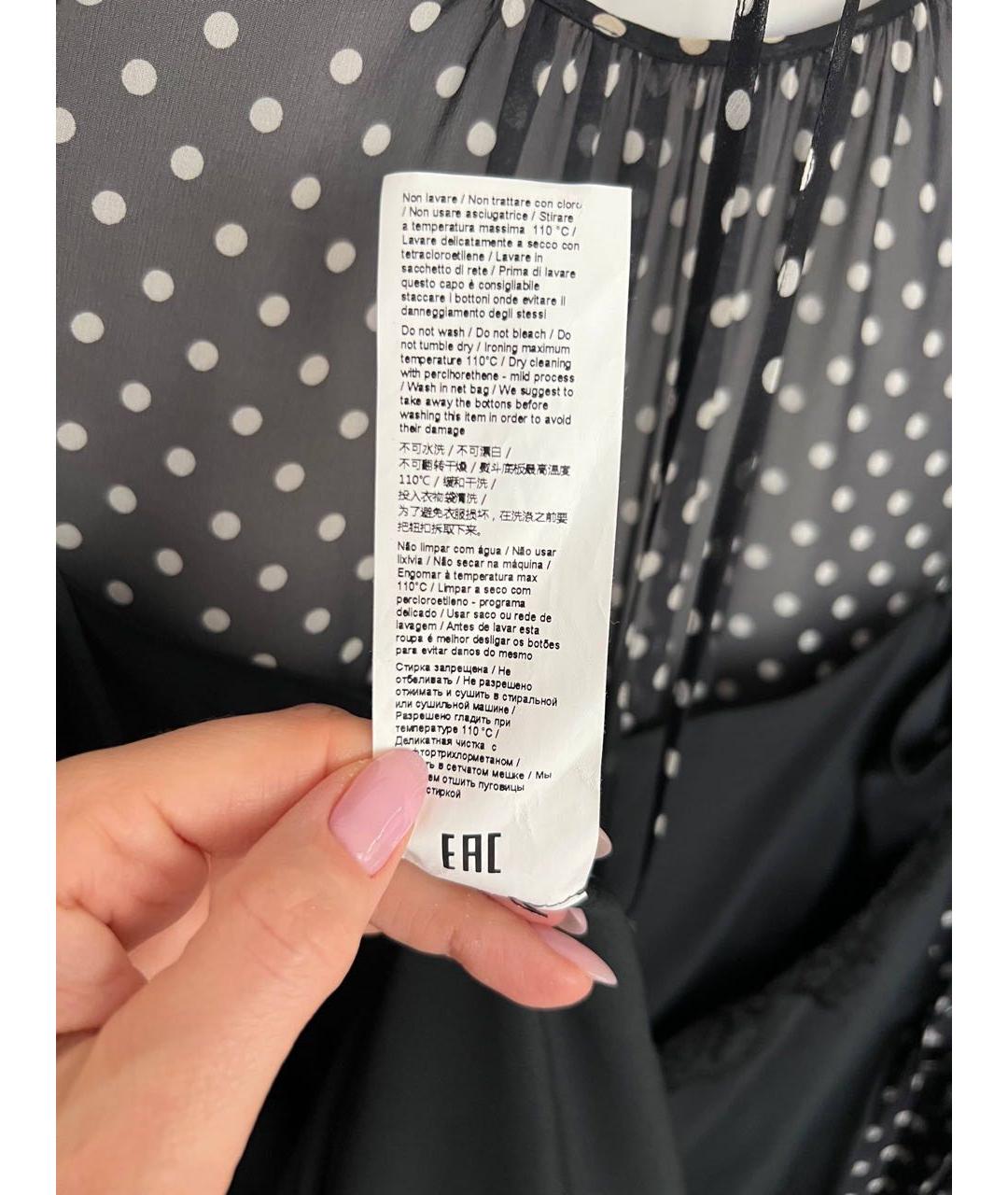 NO. 21 Черное шелковое коктейльное платье, фото 7