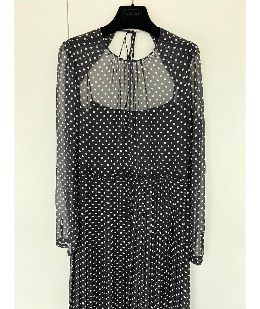 NO. 21 Черное шелковое коктейльное платье, фото 3